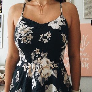 Navy Blue Floral Sundress